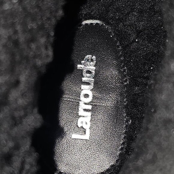 NEW Larroude Vail Ankle Bootie Womens 9 Black White Tweed Leather Cozy Winter - Picture 9 of 12